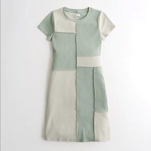 Hollister knit patchwork mini dress NWT